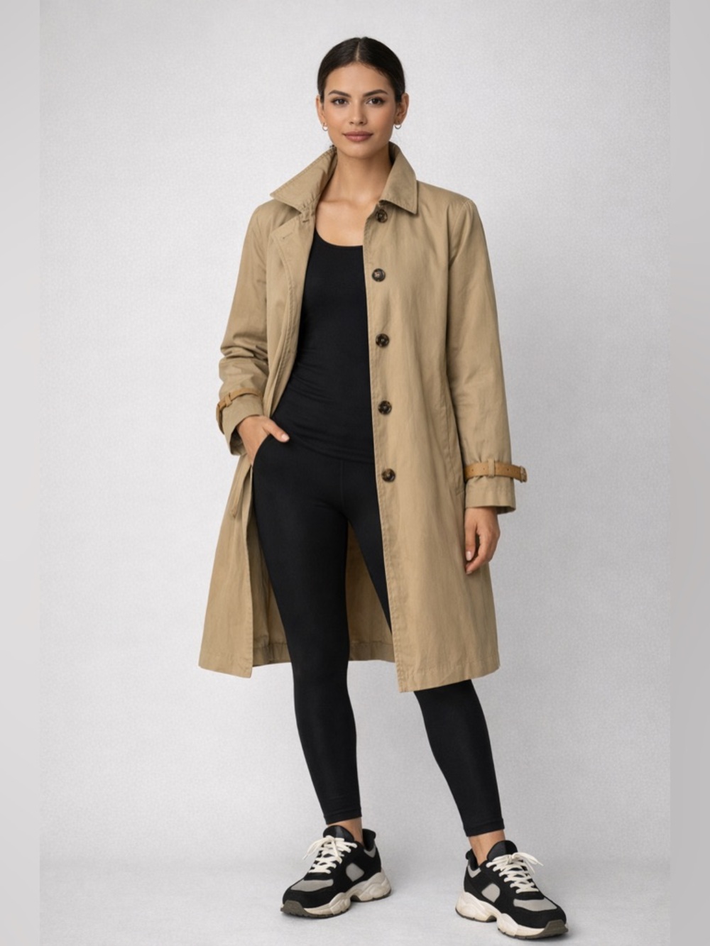 Ralph Lauren Tan Beige Trench Coat - Women's maxi Trench New W/O tags! - Picture 2 of 10